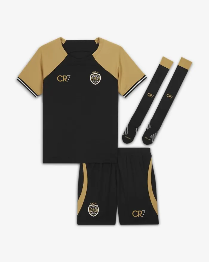 Kids Sporting Cp X Cr7 202324 Stadium Blackjersey Goldjersey Gold Nike Sport Clothing Kids Sporting Cp X Cr7 202324 Stadium Blackjersey Goldjersey Gold Nike Sport Clothing