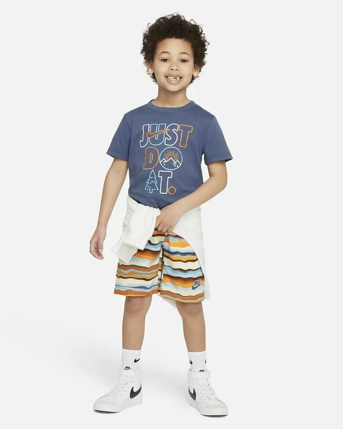 Kids Sportswear 034Leave No Trace034 Printed Shorts Set Multicolour Nike Sport Clothing