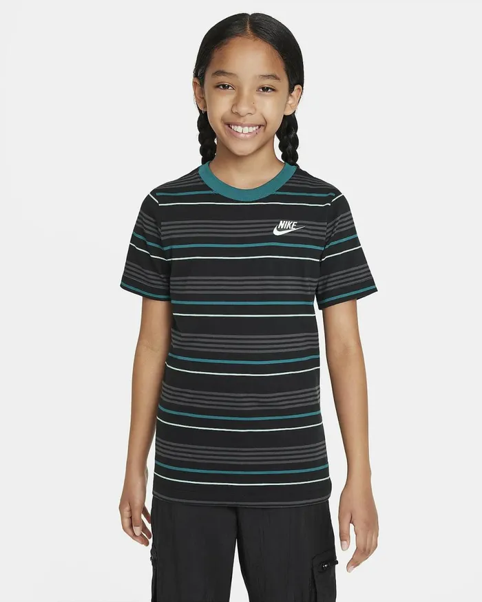 Kids Sportswear Blackgeode Teal Nike Tops And TShirts