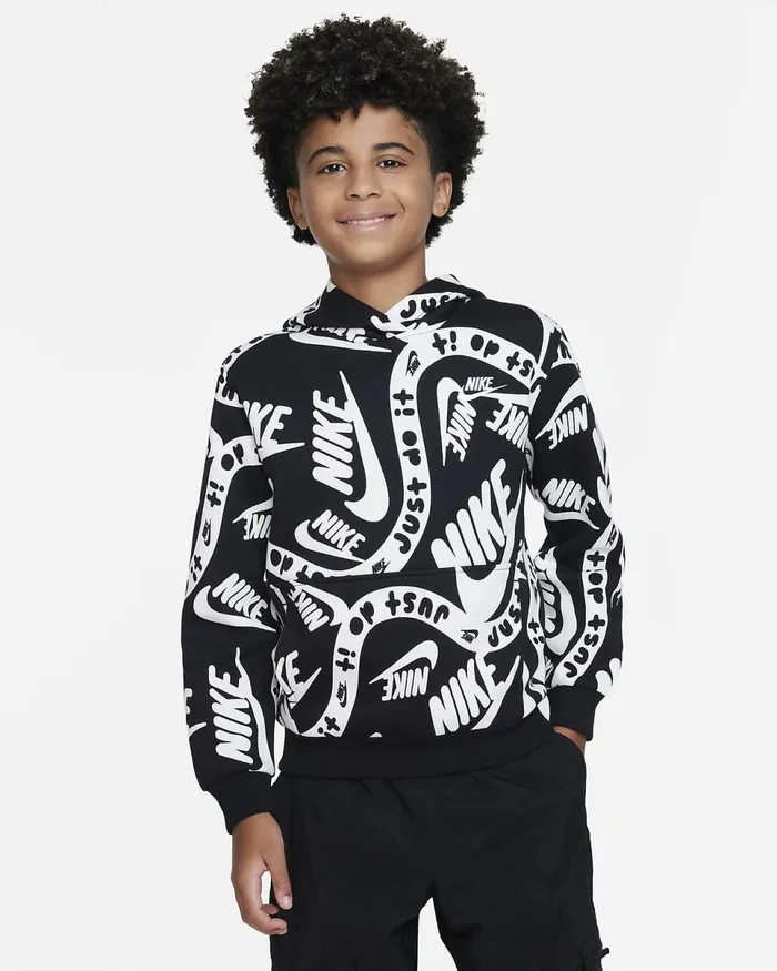 Kids Sportswear Club Fleece Blackblackwhite Nike Hoodies And Sweatshirts
