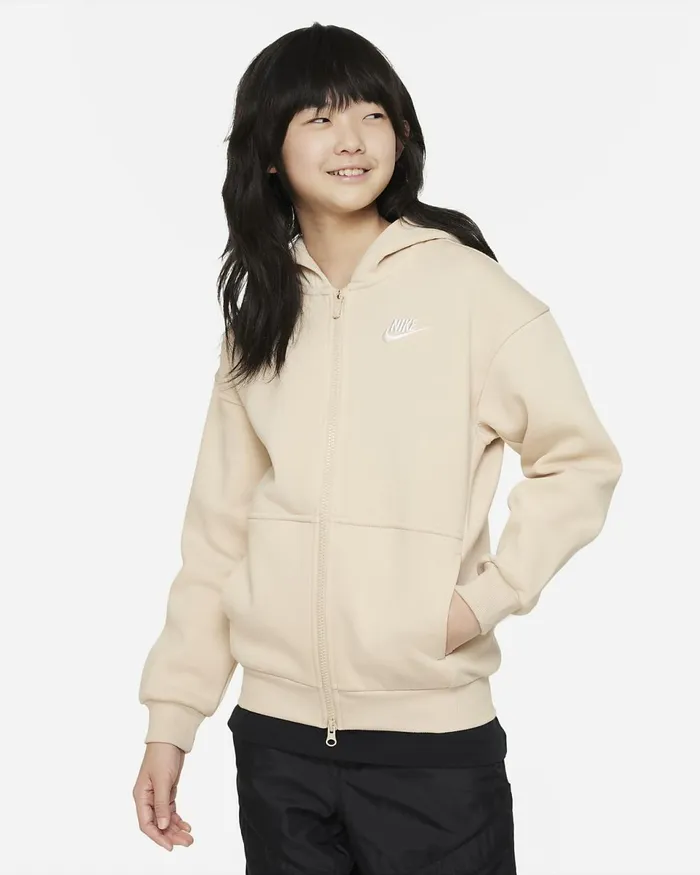 Kids Sportswear Club Fleece Sand Driftwhite Nike Hoodies And Sweatshirts