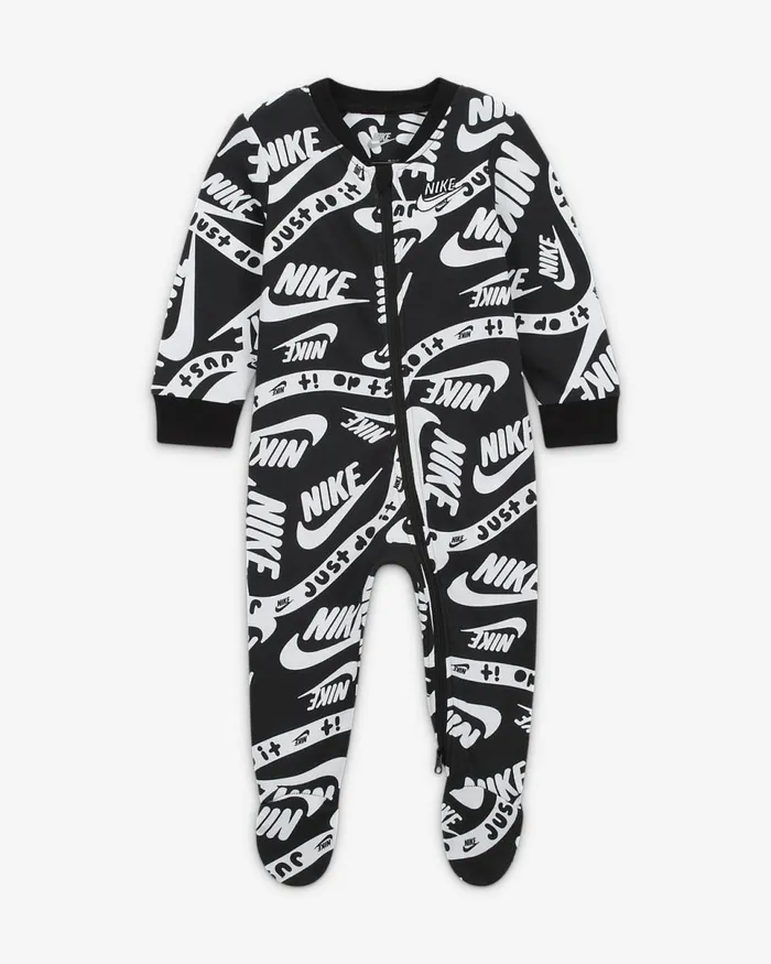 Kids Sportswear Club Printed Overalls Black Nike Baby and Toddler 03 Years