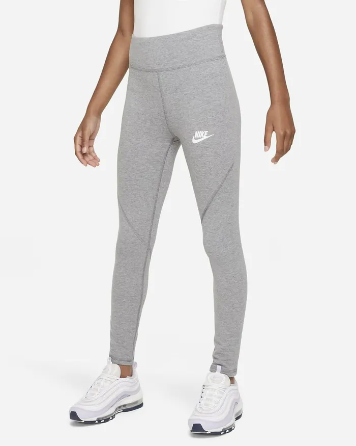Kids Sportswear Favourites Carbon Heatherwhite Nike Trousers And Leggings