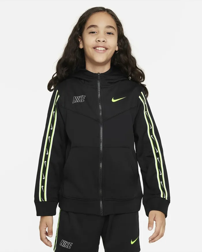 Kids Sportswear Repeat Blackblackvolt Nike Hoodies And Sweatshirts
