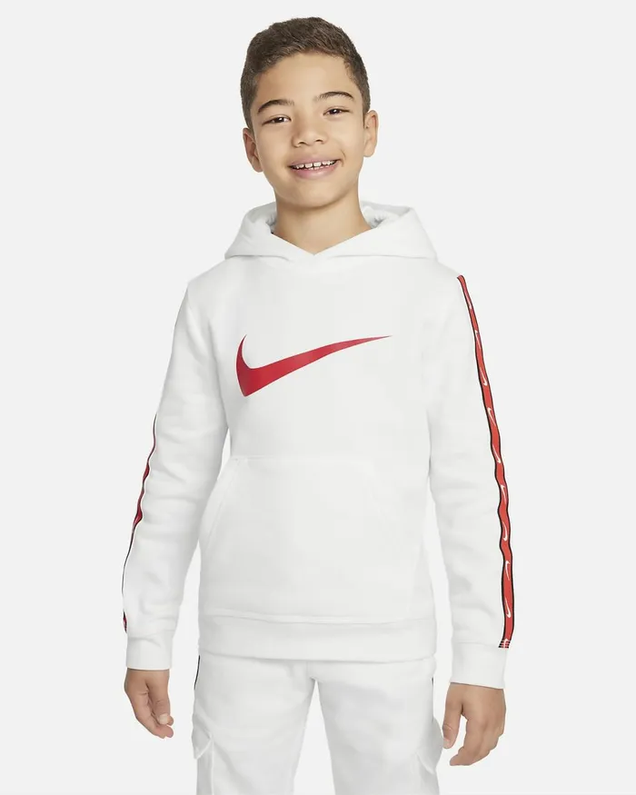 Kids Sportswear Repeat Summit Whitelight Crimson Nike Hoodies And Sweatshirts