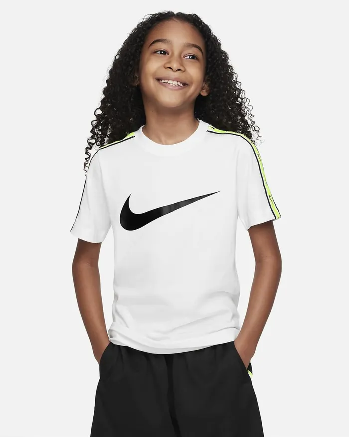 Kids Sportswear Repeat Summit Whitesummit Whiteblack Nike Tops And TShirts