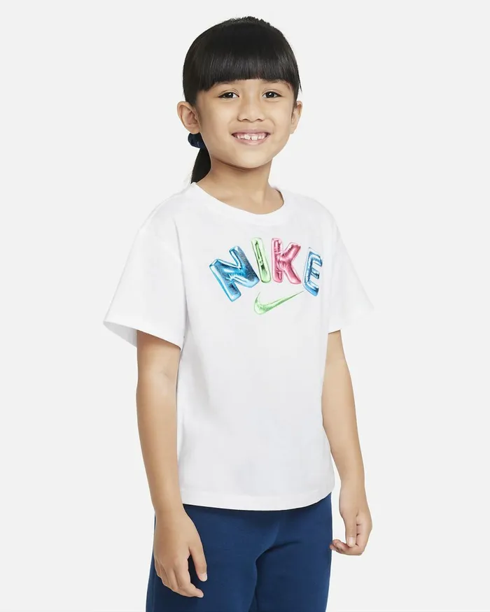 Kids Swoosh Party Tee White Nike Tops And TShirts
