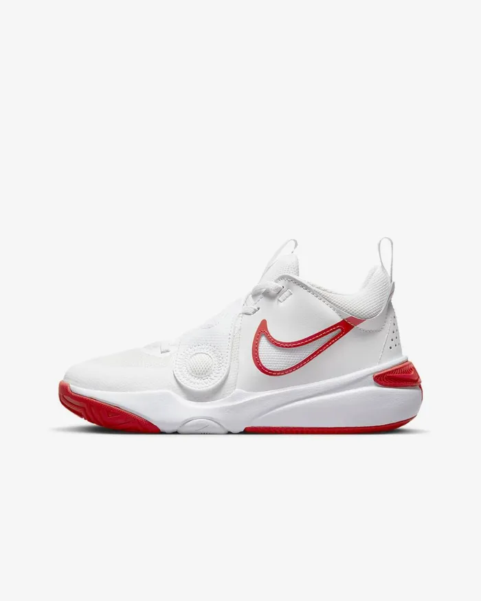 Kids Team Hustle D 11 Summit Whitewhitetrack Red Nike Basketball