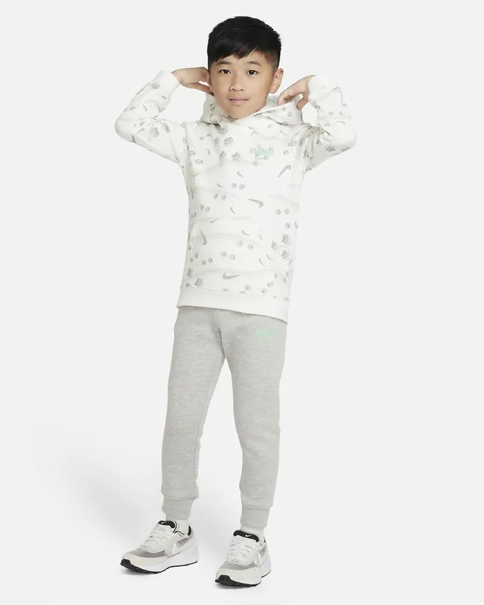 Kids Track Pack Fleece Sweatshirt Set Grey Heather Nike Sport Clothing