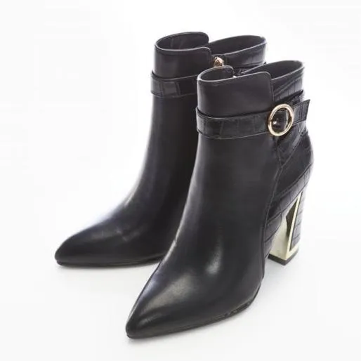 Kirsten Black Porvair Women Moda In Pelle Ankle Boots Kirsten Black Porvair Women Moda In Pelle Ankle Boots