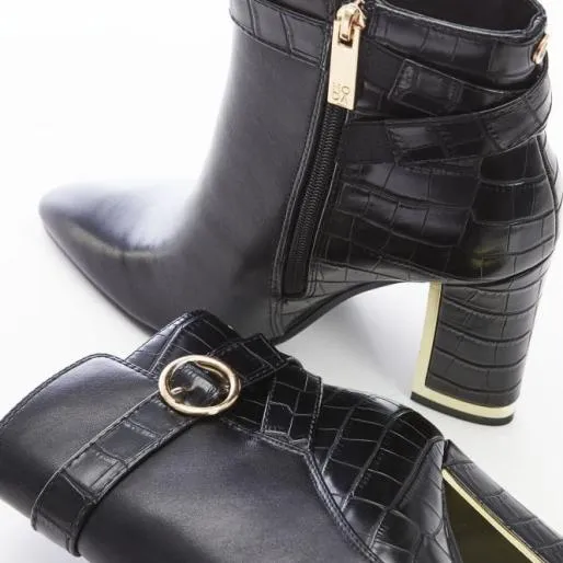Kirsten Black Porvair Women Moda In Pelle Ankle Boots Kirsten Black Porvair Women Moda In Pelle Ankle Boots