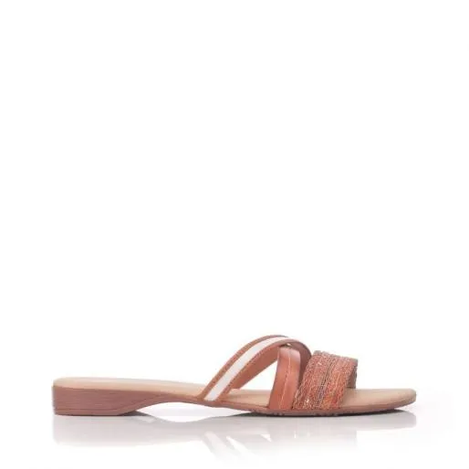 Lagoona Tan Leather Women Moda In Pelle Flat Sandals