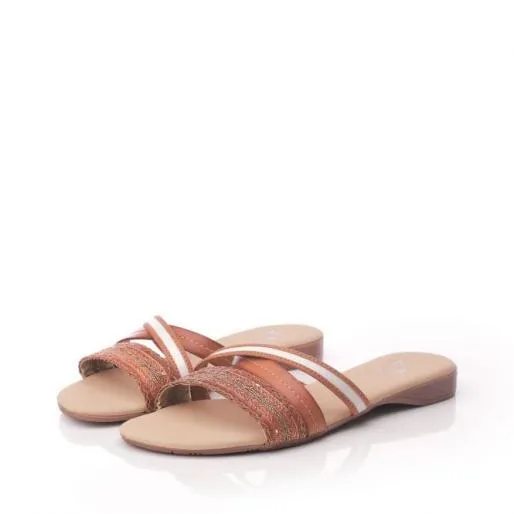 Lagoona Tan Leather Women Moda In Pelle Flat Sandals Lagoona Tan Leather Women Moda In Pelle Flat Sandals