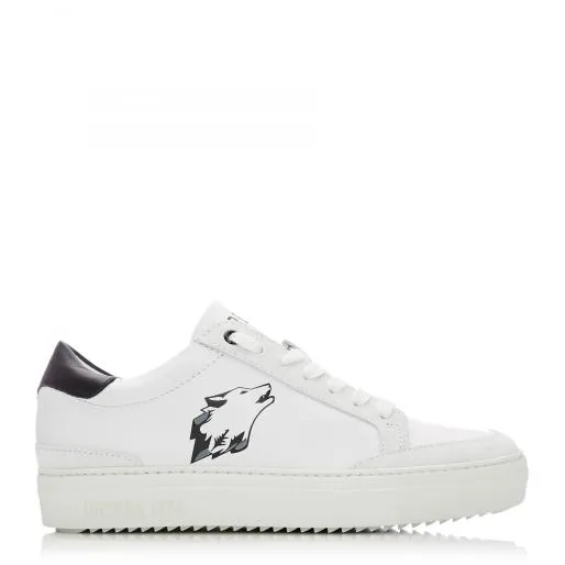 Lagos White 8211 Grey Leather Women Moda In Pelle Casual Trainers