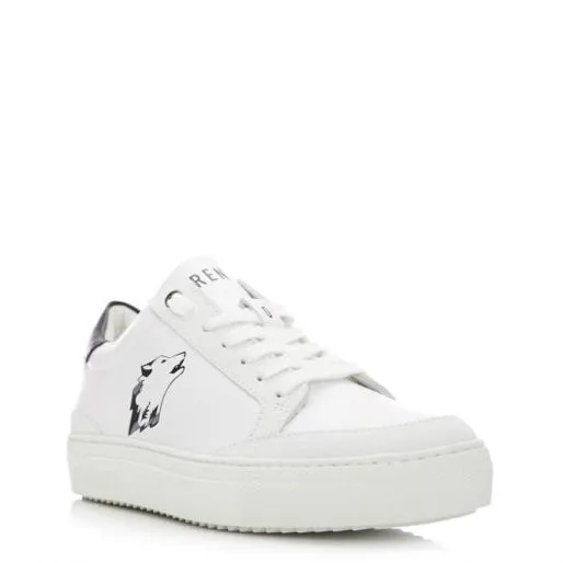 Lagos White 8211 Grey Leather Women Moda In Pelle Casual Trainers