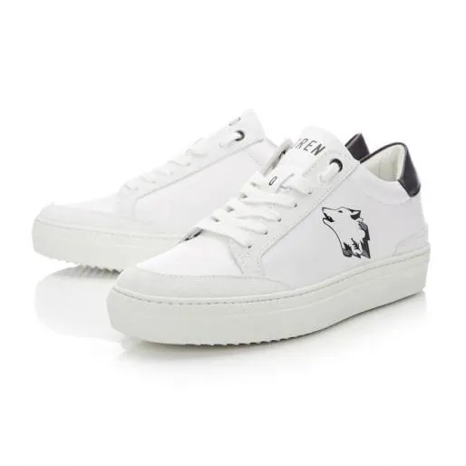 Lagos White 8211 Grey Leather Women Moda In Pelle Casual Trainers