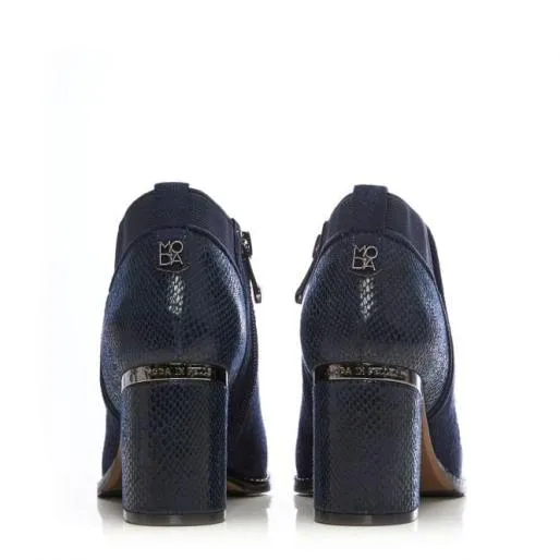 Lavinia Navy Alcantara Women Moda In Pelle Ankle Boots