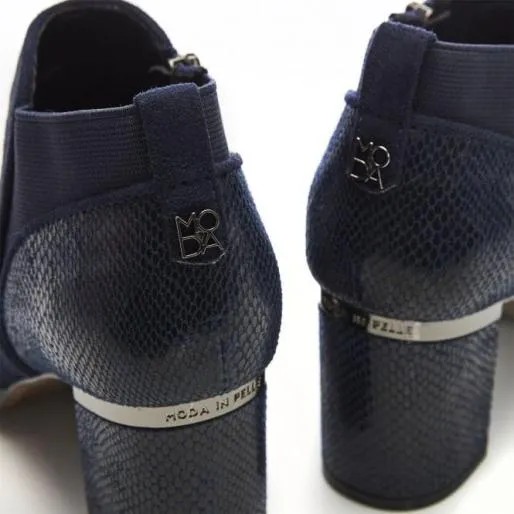 Lavinia Navy Alcantara Women Moda In Pelle Ankle Boots