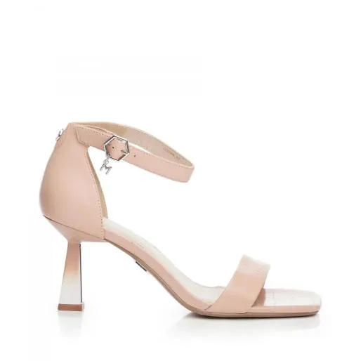 Leonna Cameo Leather Women Moda In Pelle Heeled Sandals