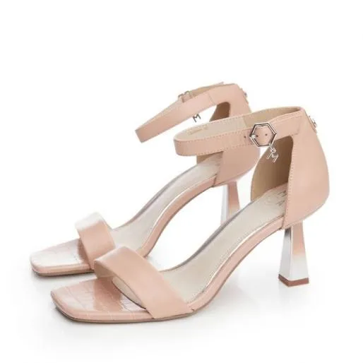 Leonna Cameo Leather Women Moda In Pelle Heeled Sandals