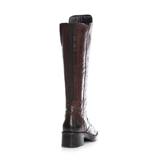 Liberto Burgundy Leather Women Moda In Pelle Leather Boots Liberto Burgundy Leather Women Moda In Pelle Leather Boots