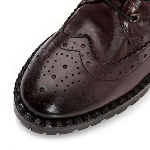Liberto Burgundy Leather Women Moda In Pelle Leather Boots Liberto Burgundy Leather Women Moda In Pelle Leather Boots