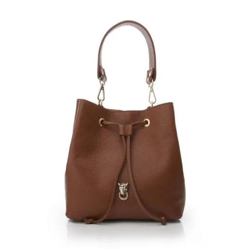 Lilah Bag Tan Leather Women Moda In Pelle Shoulder Bags