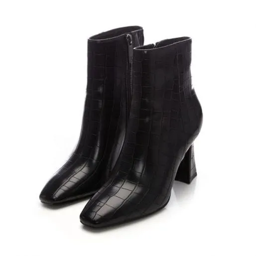 Linette Black Patent Mocc Croc Women Moda In Pelle Ankle Boots Linette Black Patent Mocc Croc Women Moda In Pelle Ankle Boots