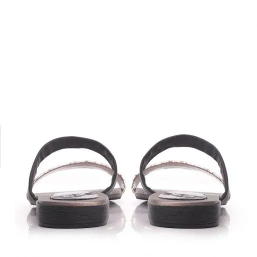 Lissa Silver Leather Women Moda In Pelle Flat Sandals Lissa Silver Leather Women Moda In Pelle Flat Sandals