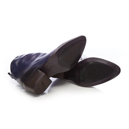 Lizbethy Navy Leather Women Moda In Pelle Ankle Boots Lizbethy Navy Leather Women Moda In Pelle Ankle Boots