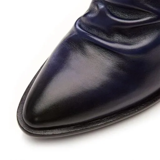 Lizbethy Navy Leather Women Moda In Pelle Ankle Boots Lizbethy Navy Leather Women Moda In Pelle Ankle Boots