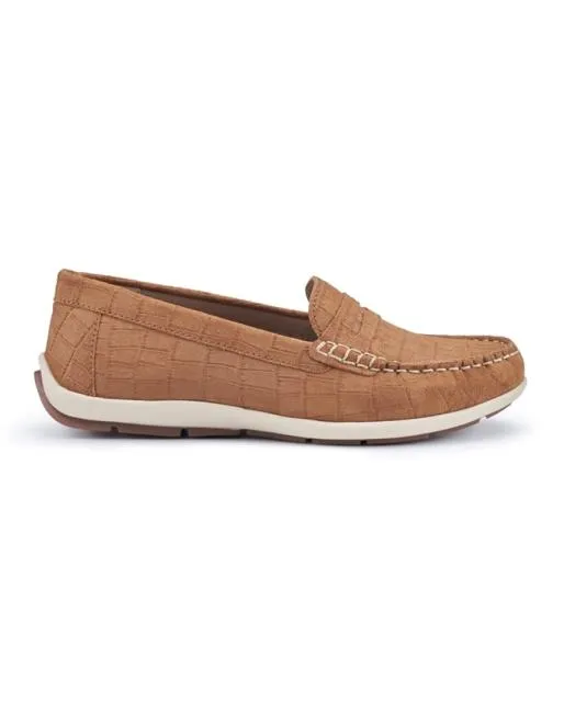 Loafers and Moccasins Women Hotter Pier Shoes Tan Croc