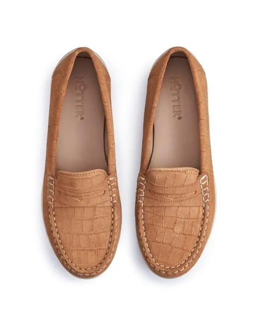 Loafers and Moccasins Women Hotter Pier Shoes Tan Croc