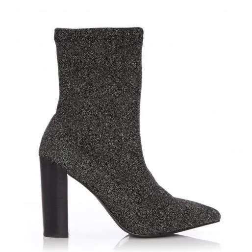 Losia Pewter Fabric Women Moda In Pelle Ankle Boots