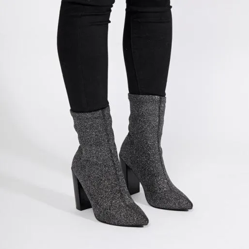 Losia Pewter Fabric Women Moda In Pelle Ankle Boots Losia Pewter Fabric Women Moda In Pelle Ankle Boots