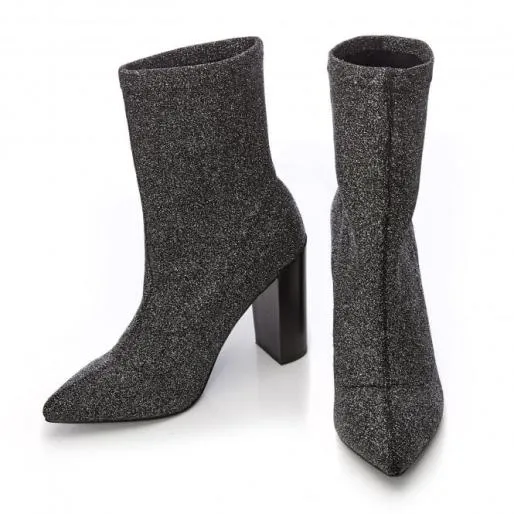 Losia Pewter Fabric Women Moda In Pelle Ankle Boots Losia Pewter Fabric Women Moda In Pelle Ankle Boots
