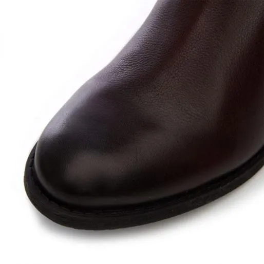 Lucura Burgundy Leather Women Moda In Pelle Knee High Boots
