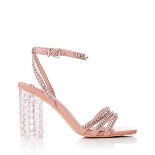 Madona Cameo Alcantara Women Moda In Pelle Heeled Sandals