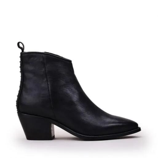 Maevie Black Leather Women Moda In Pelle Black Boots