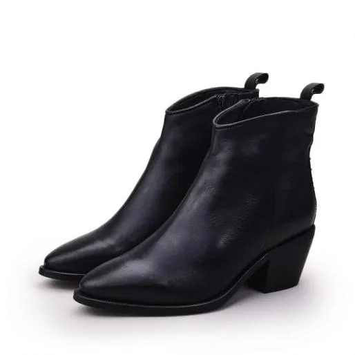 Maevie Black Leather Women Moda In Pelle Black Boots Maevie Black Leather Women Moda In Pelle Black Boots