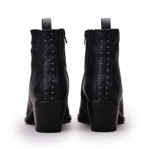 Maevie Black Leather Women Moda In Pelle Black Boots Maevie Black Leather Women Moda In Pelle Black Boots