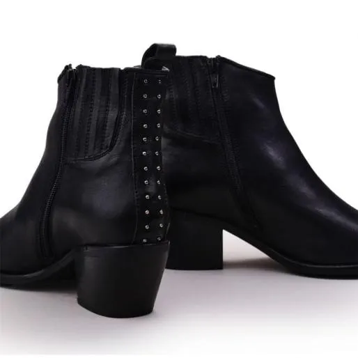 Maevie Black Leather Women Moda In Pelle Black Boots Maevie Black Leather Women Moda In Pelle Black Boots