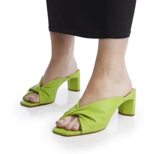 Maliyah Lime Green Leather Women Moda In Pelle Heeled Sandals Maliyah Lime Green Leather Women Moda In Pelle Heeled Sandals