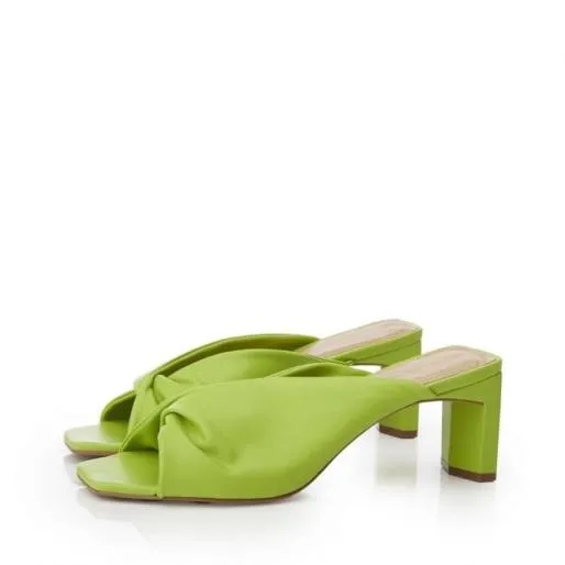 Maliyah Lime Green Leather Women Moda In Pelle Heeled Sandals Maliyah Lime Green Leather Women Moda In Pelle Heeled Sandals