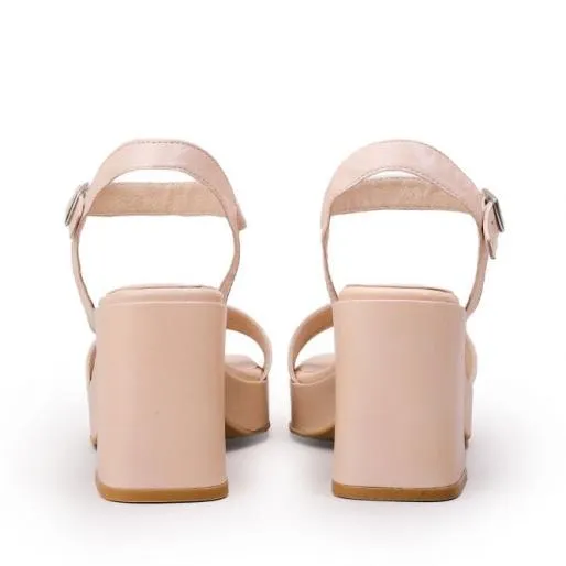 Marciana Off White Leather Women Moda In Pelle Heeled Sandals Marciana Off White Leather Women Moda In Pelle Heeled Sandals