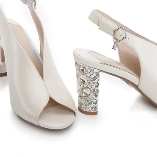 Meloni Ivory Leather Women Moda In Pelle Heeled Sandals Meloni Ivory Leather Women Moda In Pelle Heeled Sandals