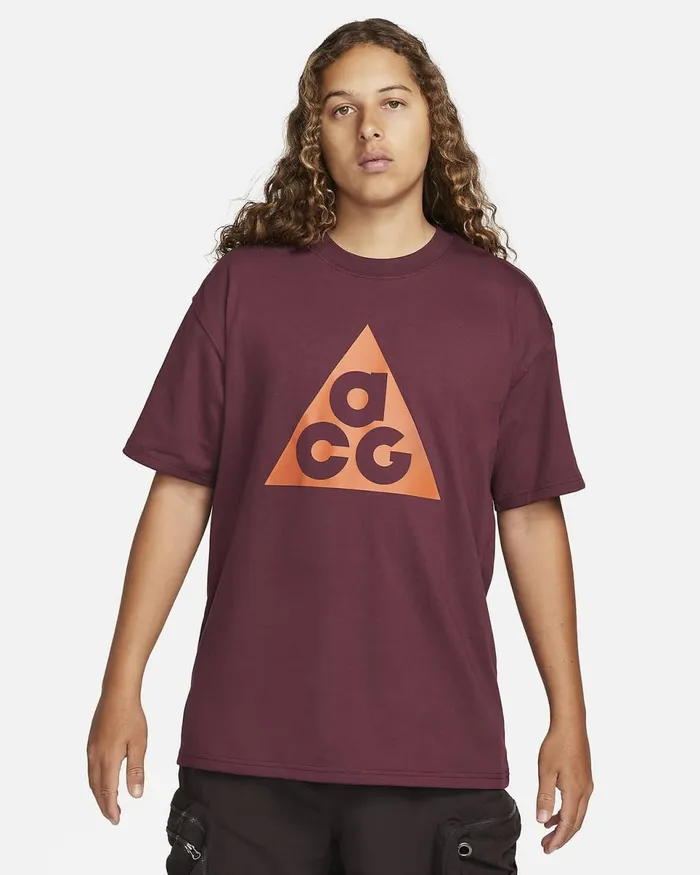 Men Acg Night Maroon Nike Tops And TShirts