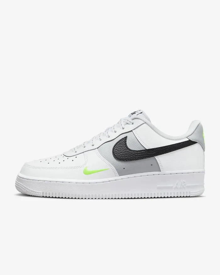 Men Air Force 1 03907 Whitevoltwolf Greyblack Nike Lifestyle
