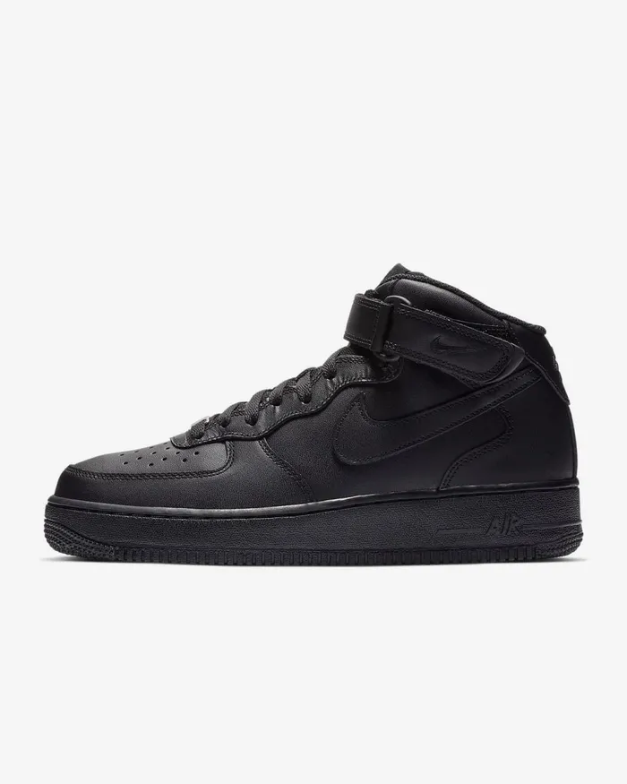 Men Air Force 1 Mid 03907 Blackblack Nike Lifestyle
