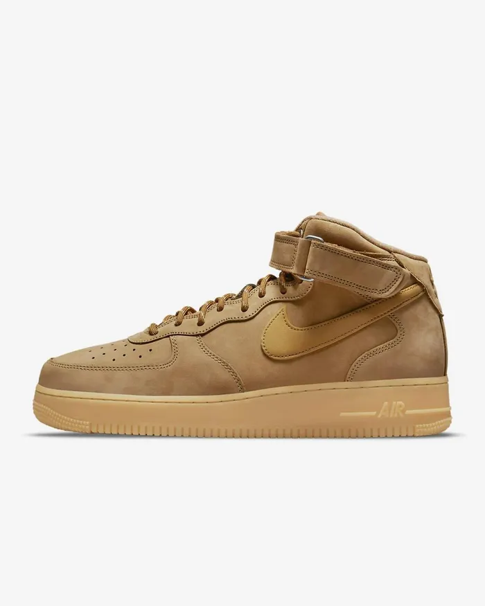 Men Air Force 1 Mid 03907 Flaxgum Light Brownblackwheat Nike Lifestyle